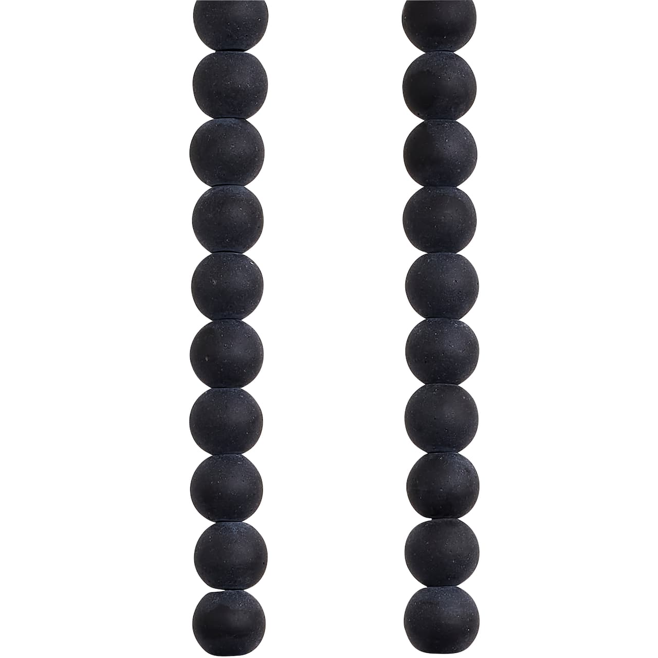 Jet Black Glass Round Beads, 6mm by Bead Landing&#x2122;